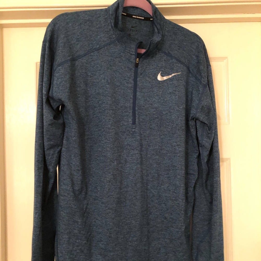 NIKE MENS NAVY HALF ZIP PULLOVER MEDIUM